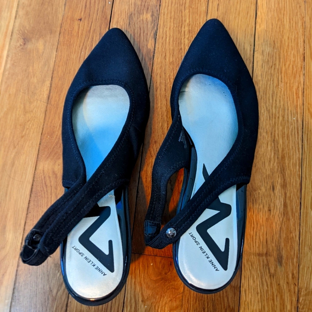 Anne Klein Sport black slingbacks, Wm size 9.5